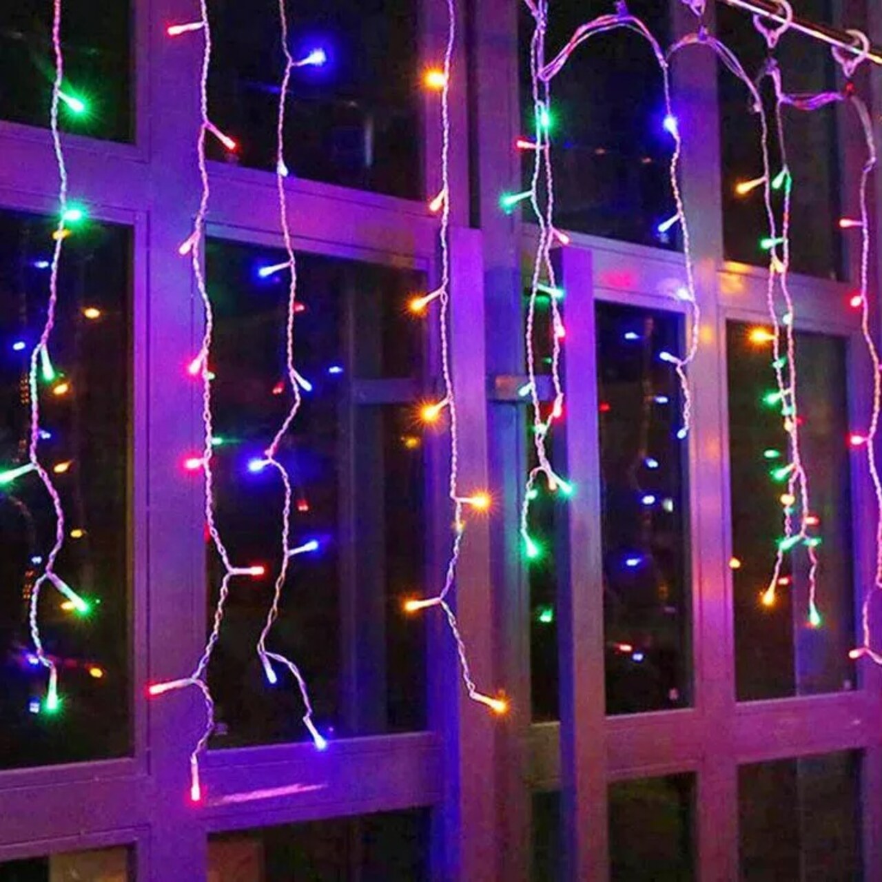 AC 110V 96 LED Curtain Fairy String Party Lights Xmas Waterproof Christmas Decor